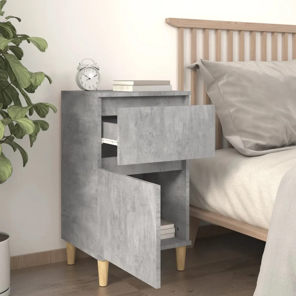 Nachttisch Betongrau 40 x 35 x 70 cm aus Holzwerkstoff