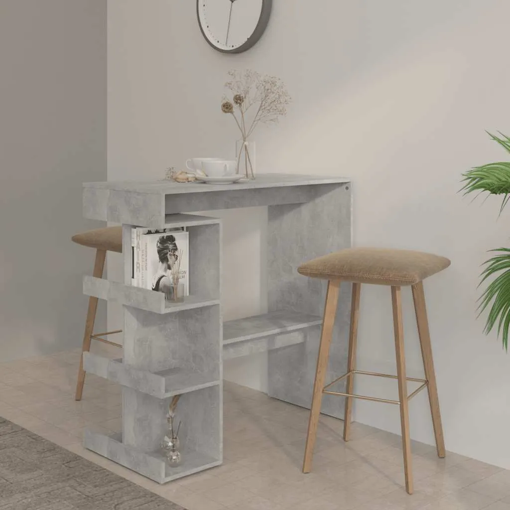 Stehtisch Betongrau 100 x 50 x 101,5 cm aus Holzwerkstoff