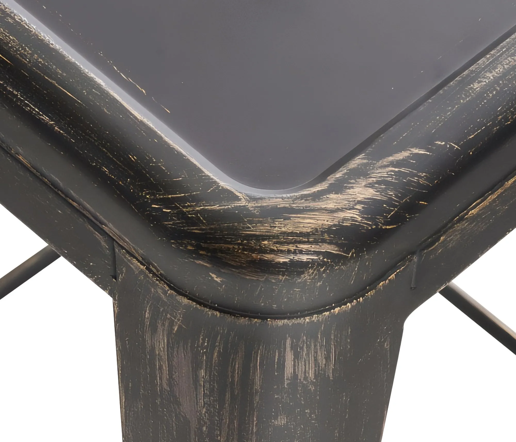 Barhocker Joshua Set 2-teilig 76x43x43 cm schwarz-gold