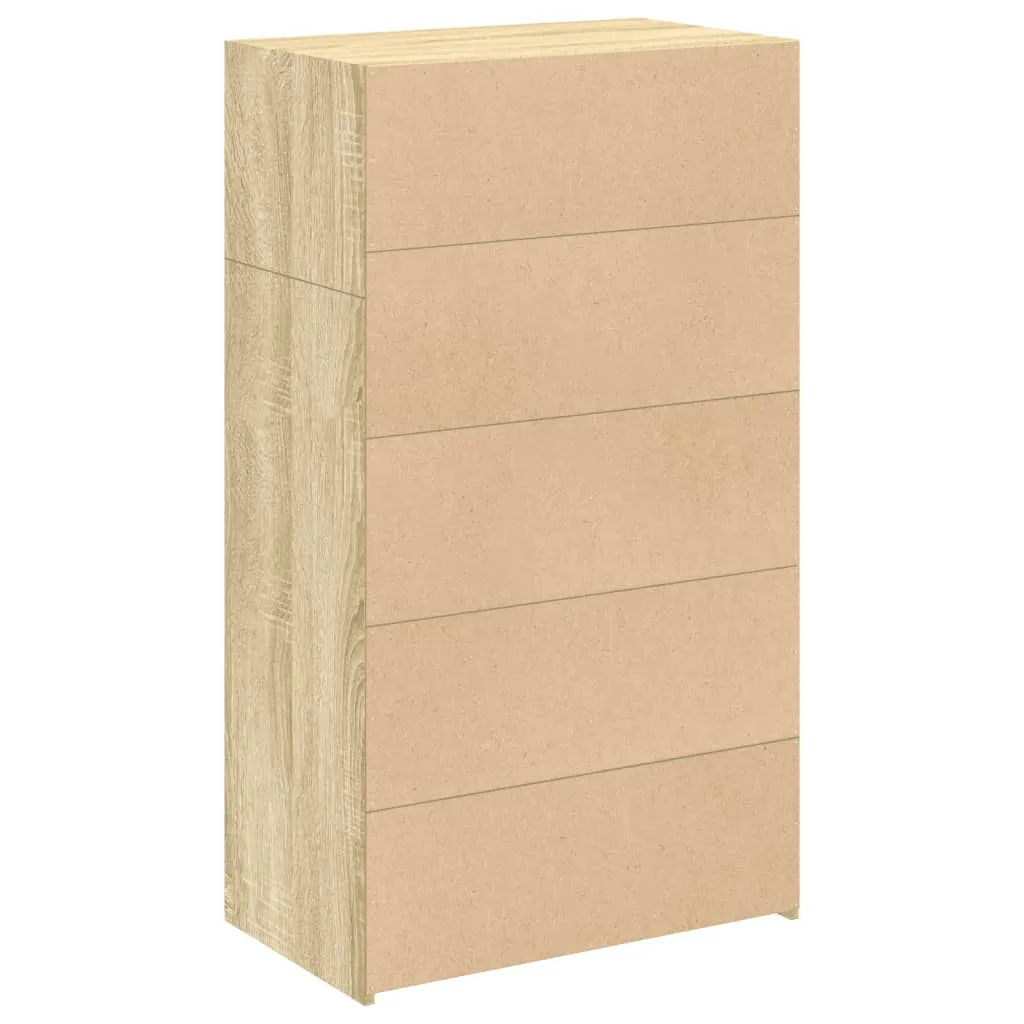 Klassisches Highboard Sonoma-Eiche 70 x 41 x 124 cm