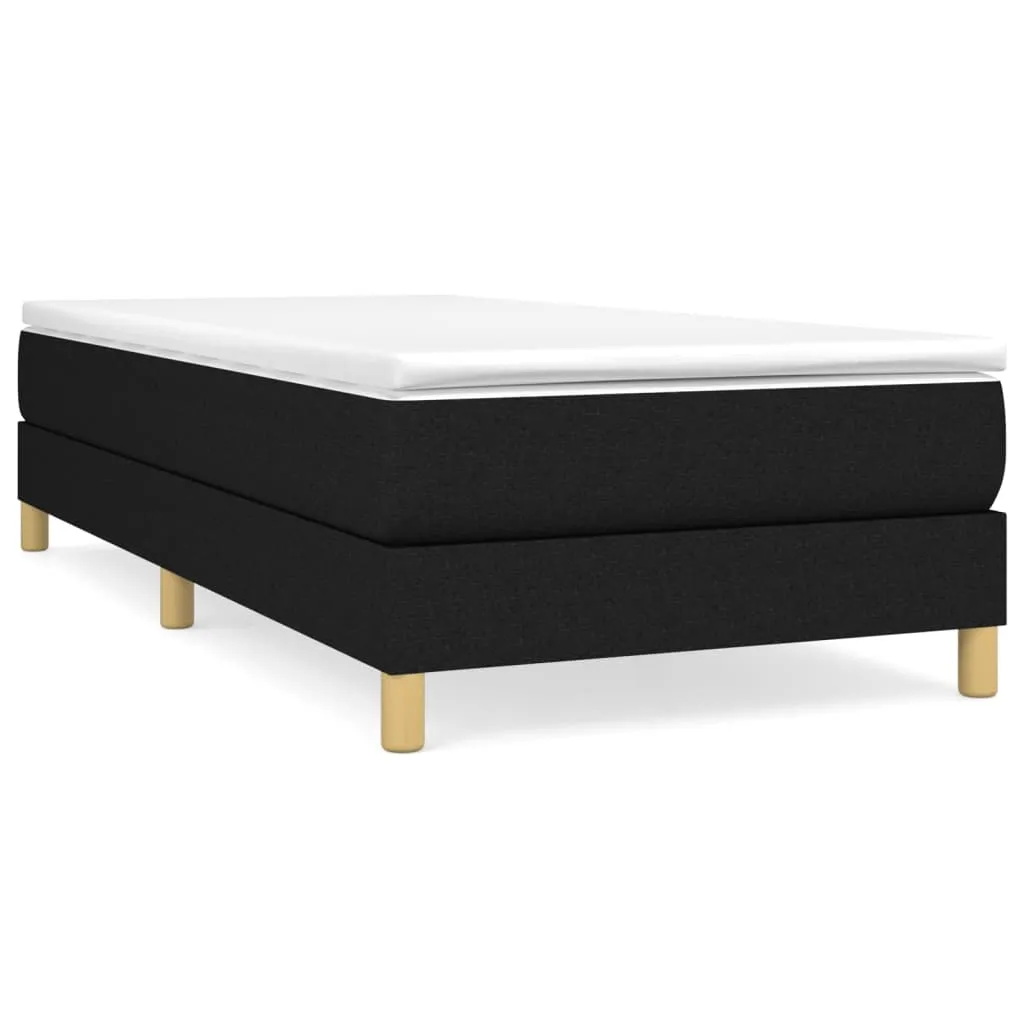Boxspring-Bettrahmen Stoff Schwarz 203x100x25 cm