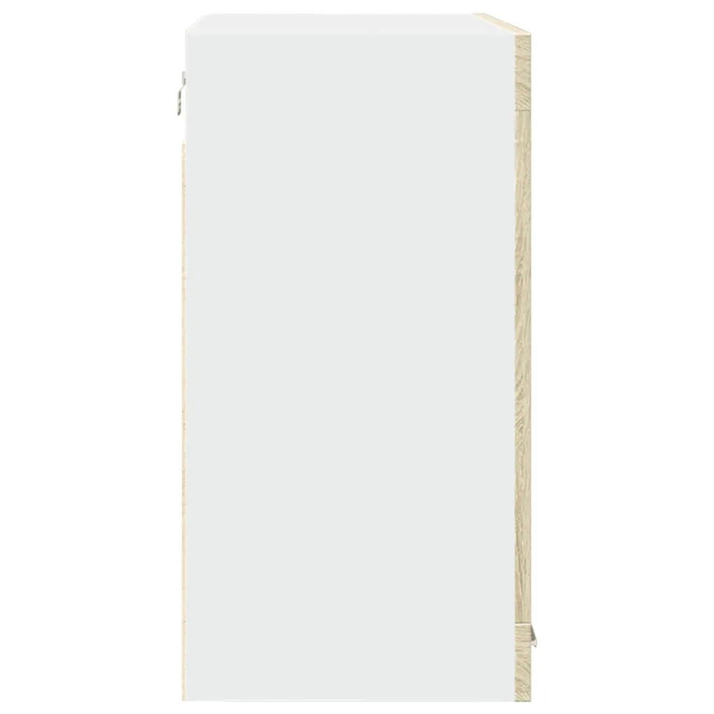 Hängeschrank Lyon mit Glastüren 80x31x60 cm Sonoma-Eiche