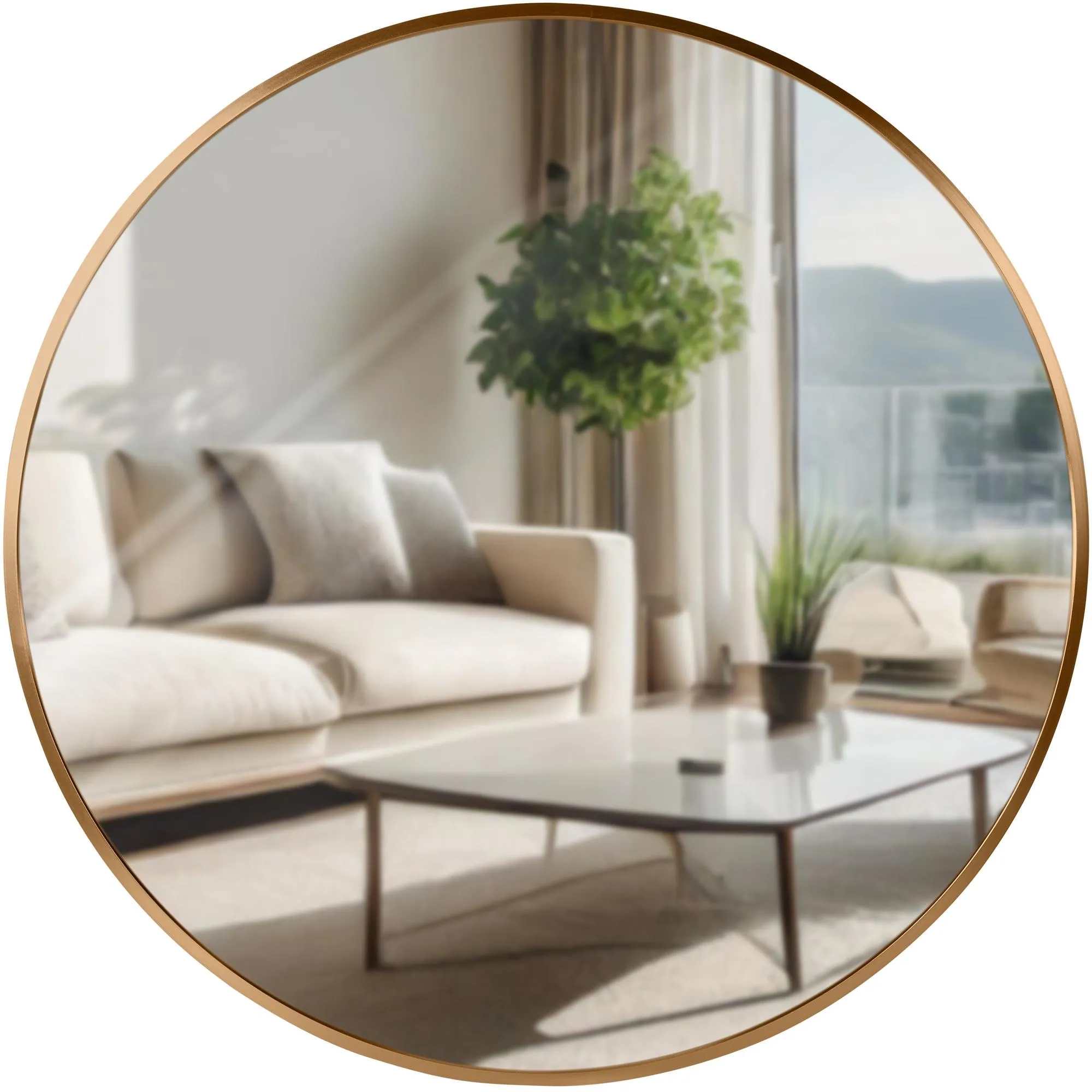 Wandspiegel Elsie 60x60 cm gold matt