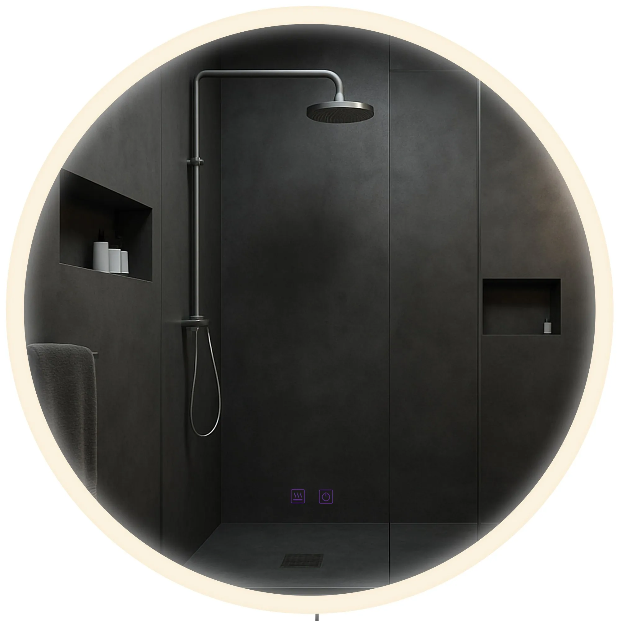 Badspiegel Laconia Bluetooth 70x70 cm Klarglas