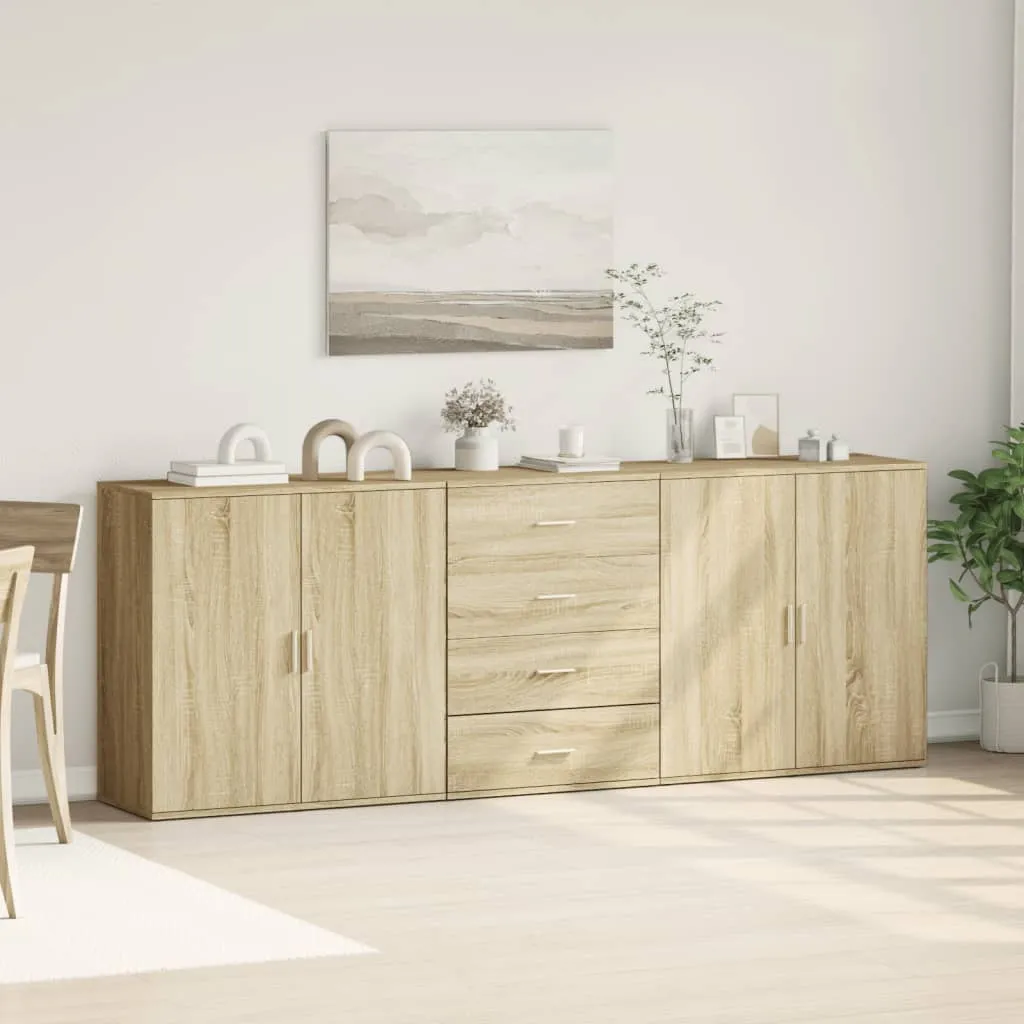 Robustes Sideboard Sonoma-Eiche 79x38x80 cm & 60x39x80 cm