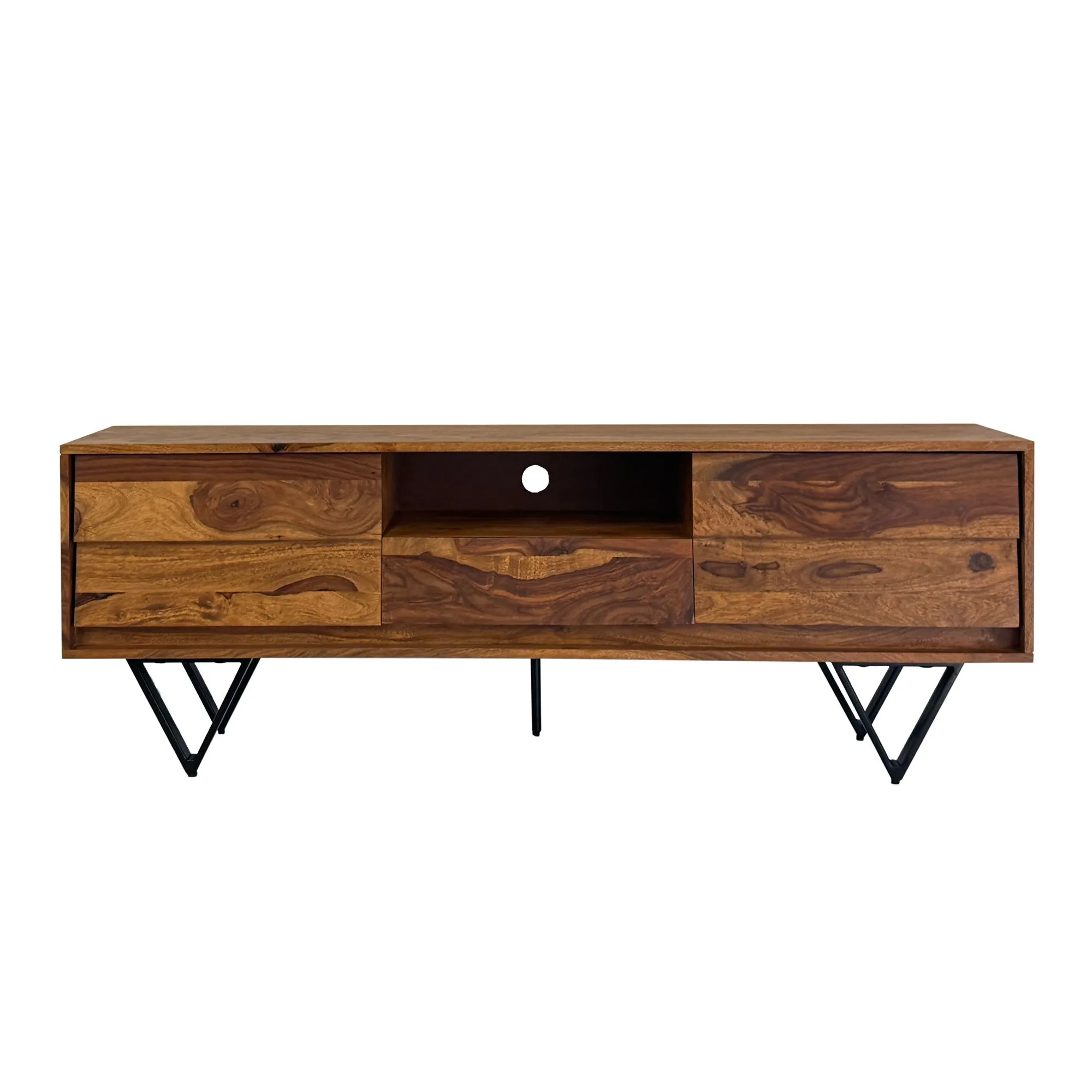 TV Lowboard Sheesham Massivholz 160 cm