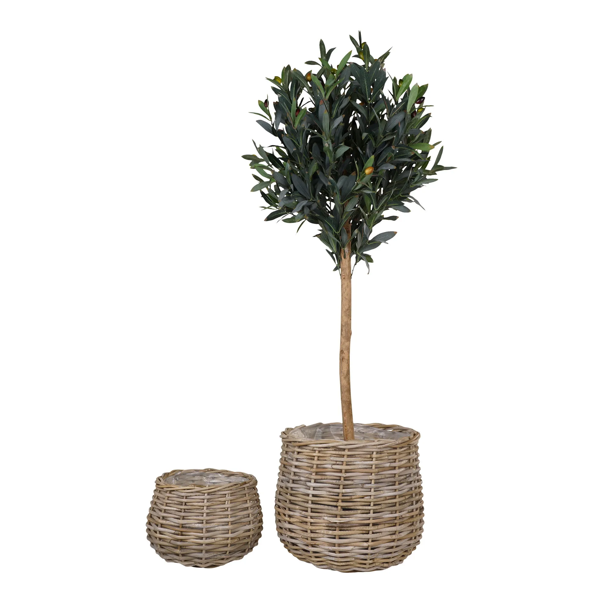 tinkaro Korb-Set 2-teilig Kubu-Rattan 27/38 cm Natur