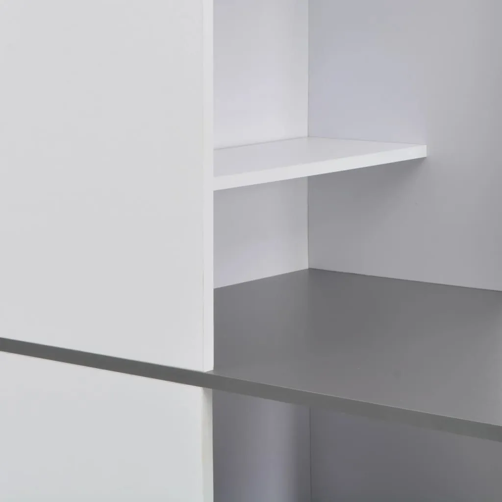 Bartisch mit Schrank Weiß 115x59x200 cm