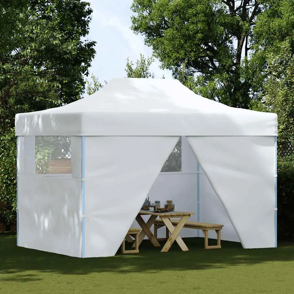 Faltbares Partyzelt 280x410x315 cm Weiß mit UV- und Wasserbeständigem Dach