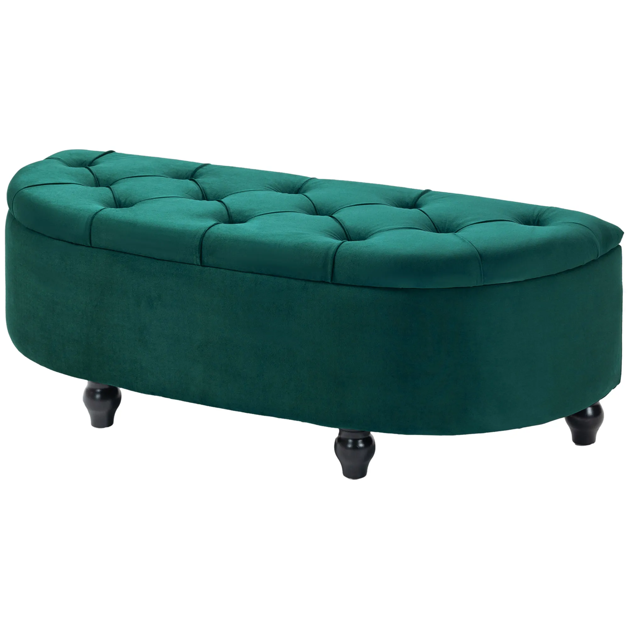 Hocker mit Stauraum 120x46x42 cm Dunkelgrün