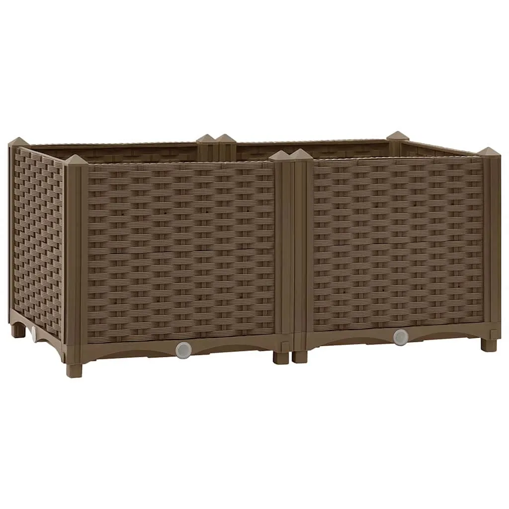 Hochbeet aus PP Braun 80 x 40 x 38 cm