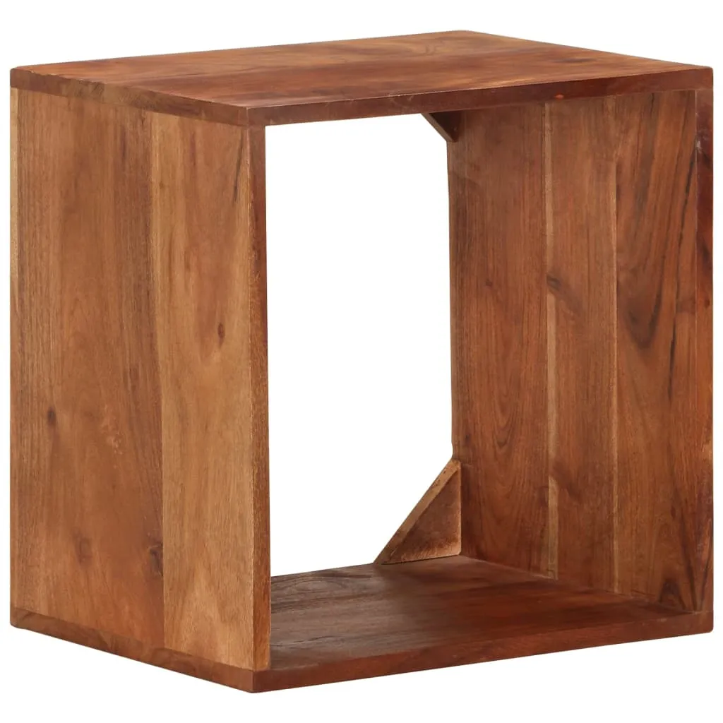 Wandregal 40x30x40 cm Massivholz Akazie