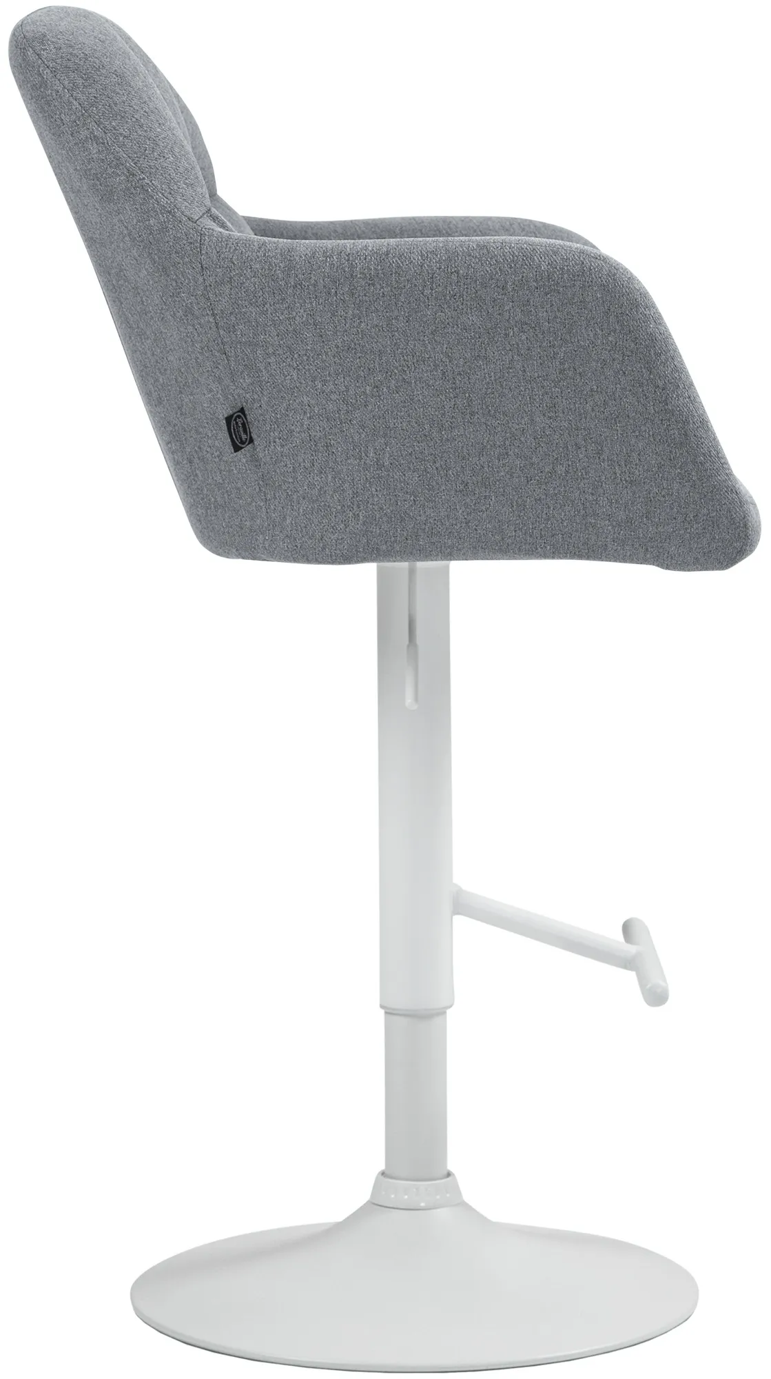 Barhocker Natoma Stoff 97-118x57x59 cm grau
