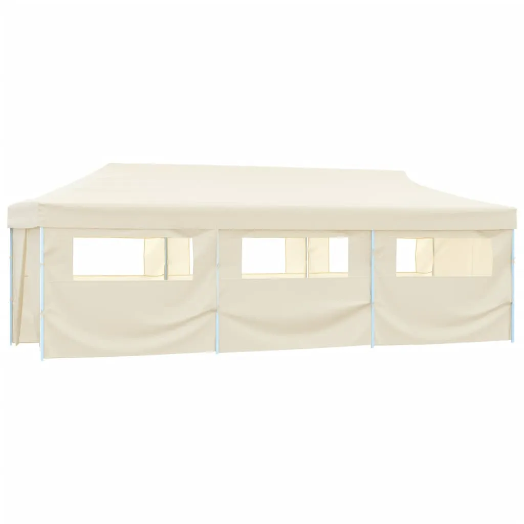 Faltbares Partyzelt 870x291x315 cm Creme mit UV- und wasserbeständigem Dach