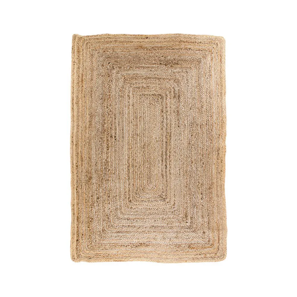 tinkaro Bombay Teppich geflochtene Jute 90x60 cm Natur