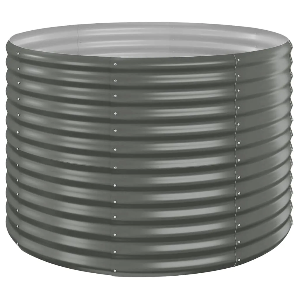 Hochbeet Verzinkter Stahl 100x100x68 cm Grau