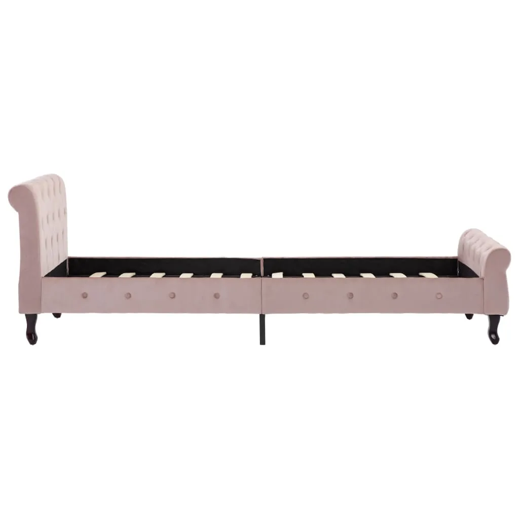 Elegantes Polsterbett Rosa 226 x 96,5 x 74 cm