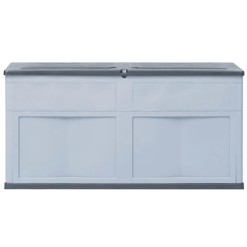 Stylische Gartenbox 119 x 46 x 60 cm in Grau und Schwarz