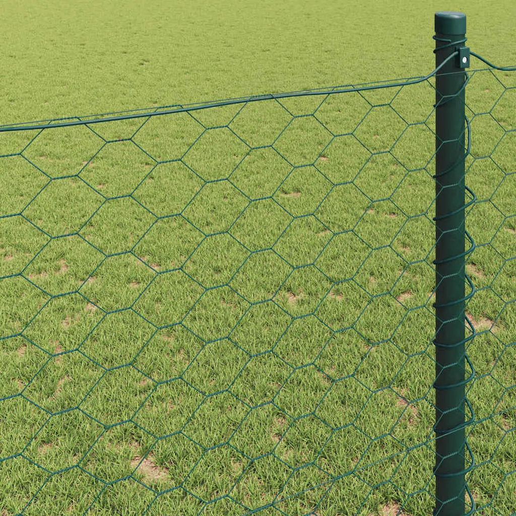 Hexagonzaun Grün 50 x 0,8 m – Moderner Gartenzaun