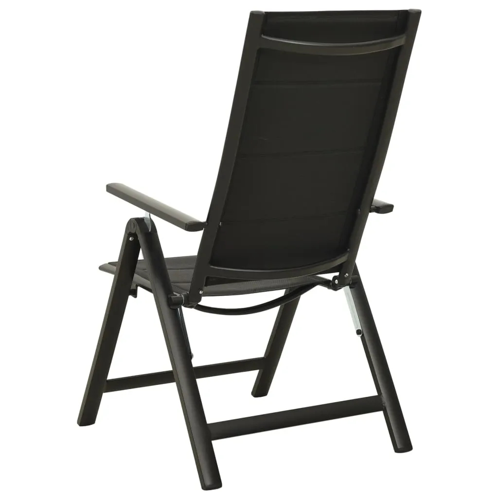 Klappbare Gartenstühle Schwarz 56 x 65-110 x 76-109 cm