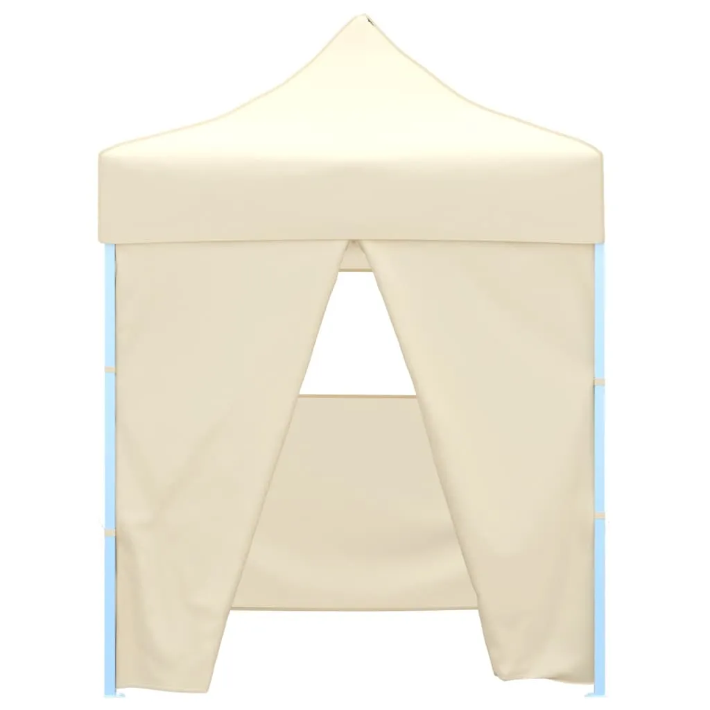Faltbares Partyzelt 2x2x3,15 m Creme mit UV- und Wasserbeständigem Dach