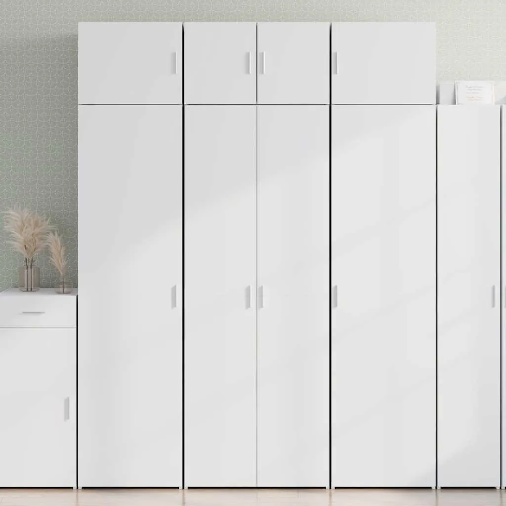Highboard Weiß 70 x 42,5 x 185 cm aus Holzwerkstoff