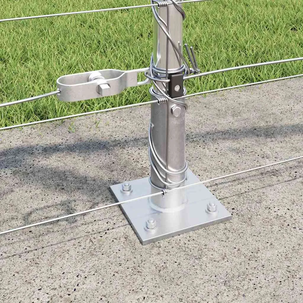 Außenzaunpfosten Stahl galvanisiert 2500 x 100 cm modern rechteckig