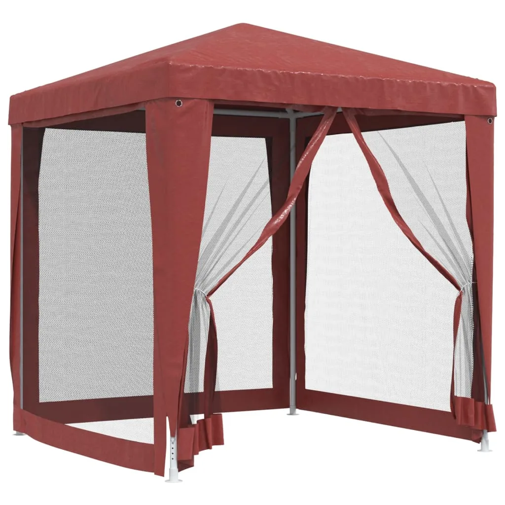 Partyzelt Rot 200 x 200 x 240 cm mit 4 Mesh-Seitenwänden