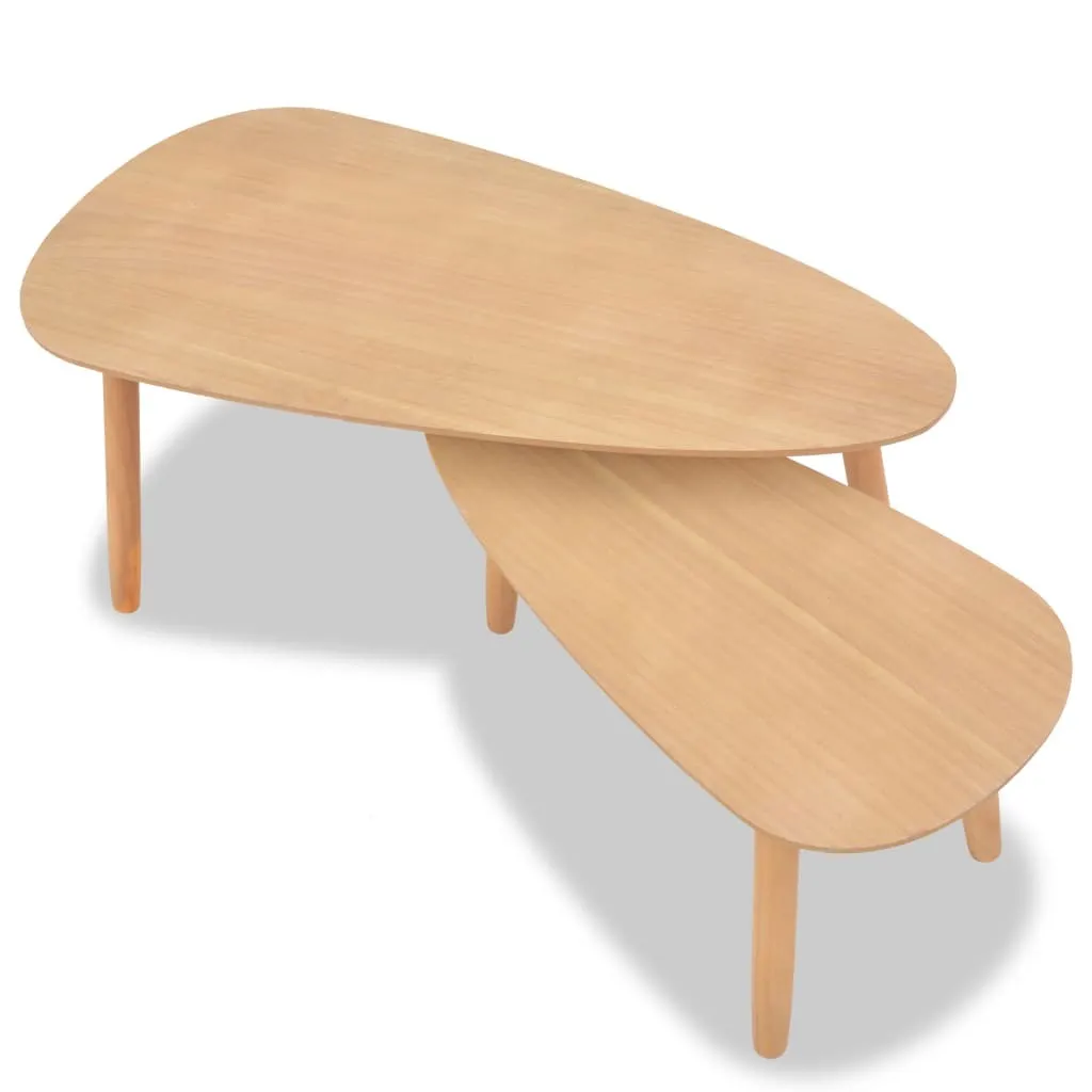 tinkaro Wohnzimmertische 2-teilig CATHERINE nierenförmig Kiefernholz Massiv Sofatische Braun tinkaro Wohnzimmertische 2-teilig CATHERINE nierenförmig Kiefernholz Massiv Sofatische Braun
