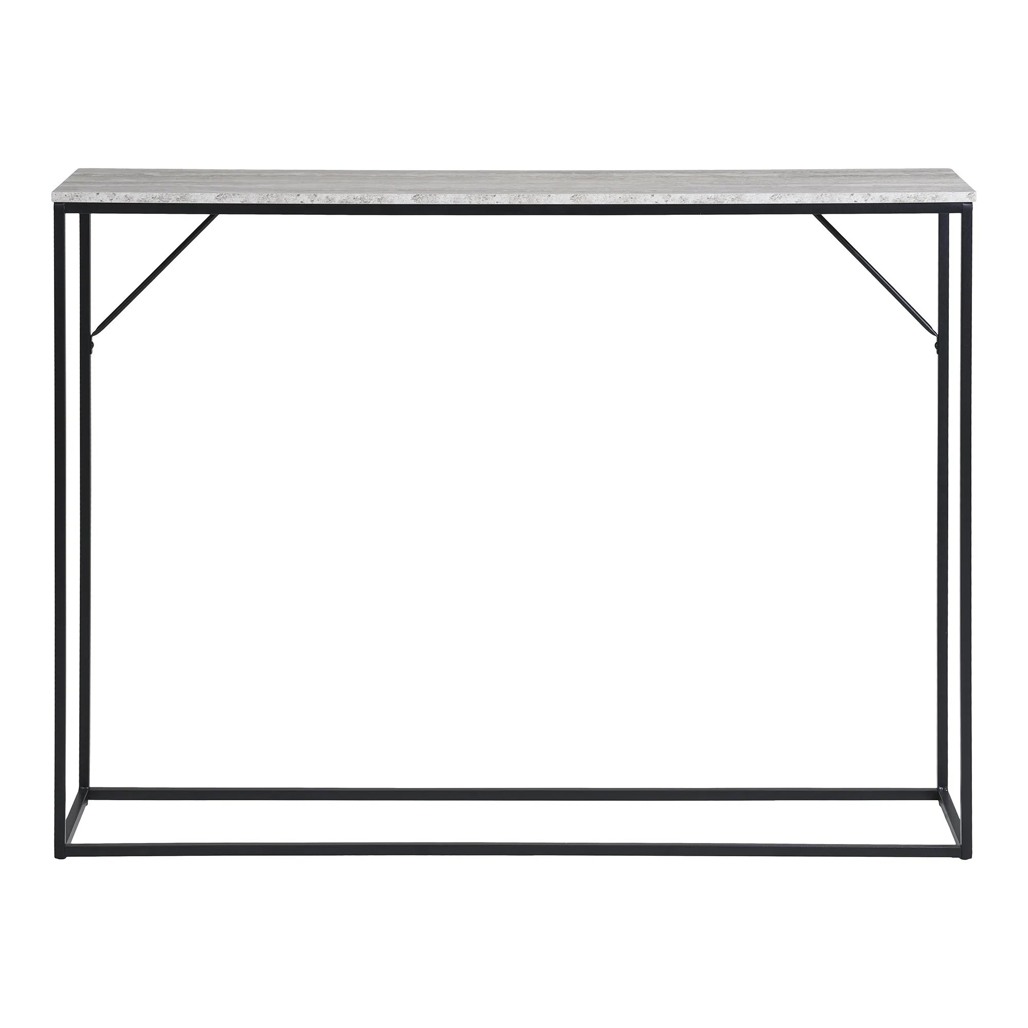 tinkaro Konsolentisch Vita 1 Regal Travertin-Optik 110x26x80 cm Schwarz Natur