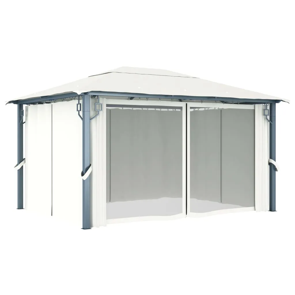 Pavillon Creme 400x300x270 cm mit Aluminium- und Stahlgestell