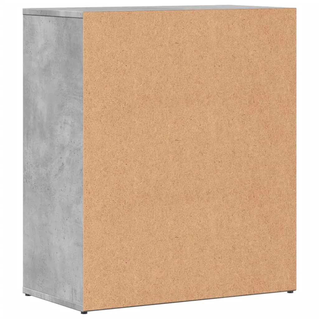Robustes Sideboard 60x31x70 cm in Betongrau aus Holzwerkstoff