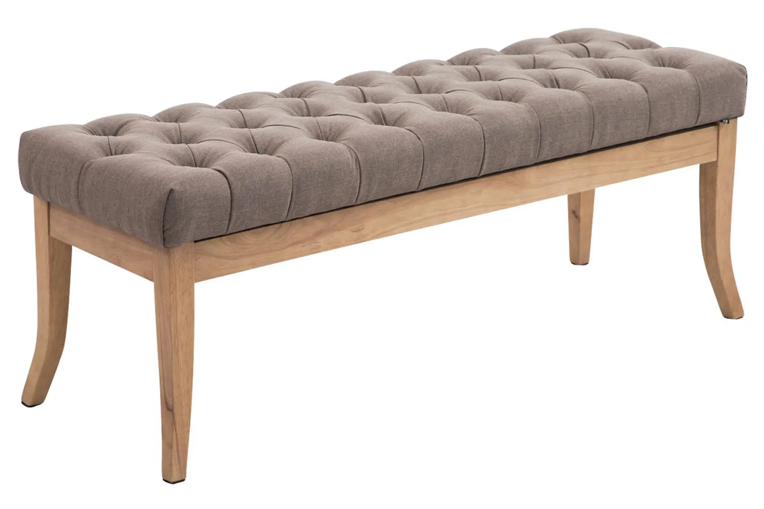 Sitzbank Ramses Stoff 120x38x46 cm taupe