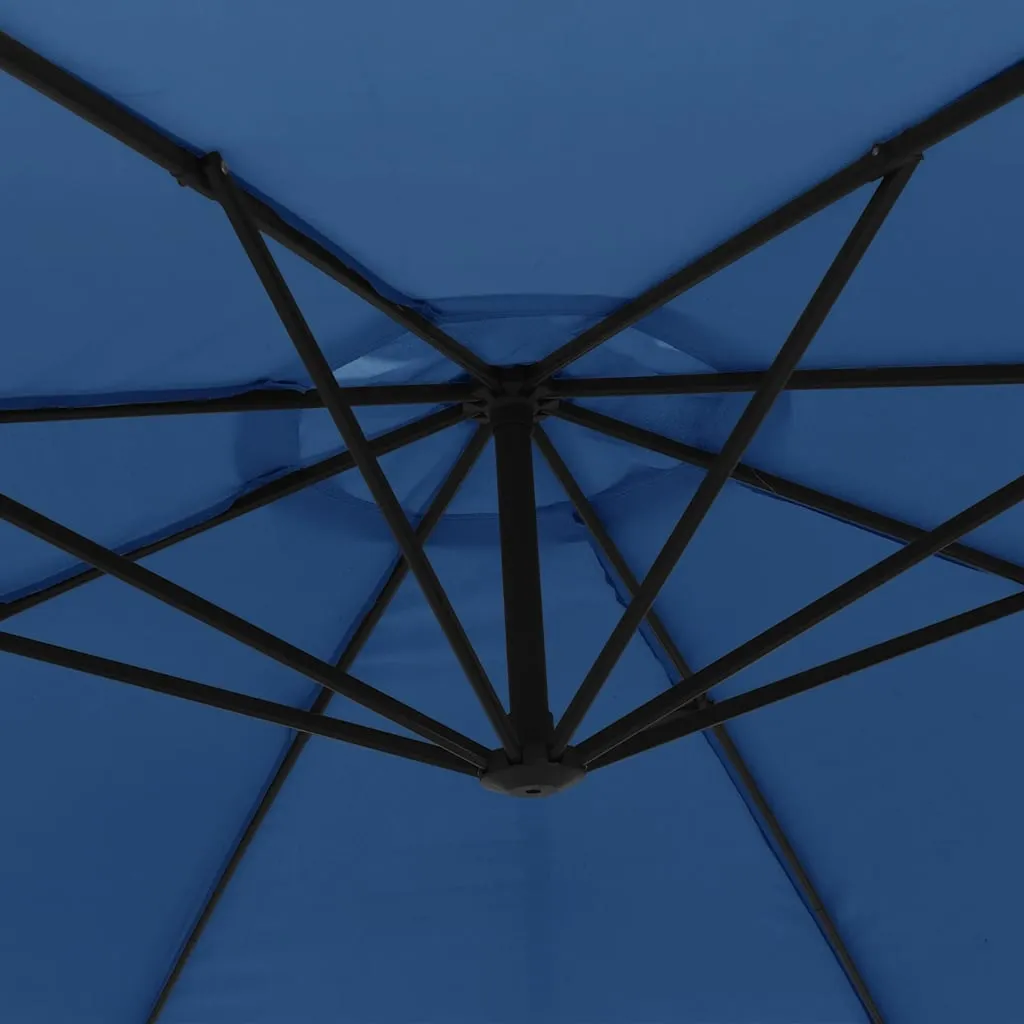Eleganter Sonnenschirm 350x268 cm in Blau mit Kurbelmechanismus