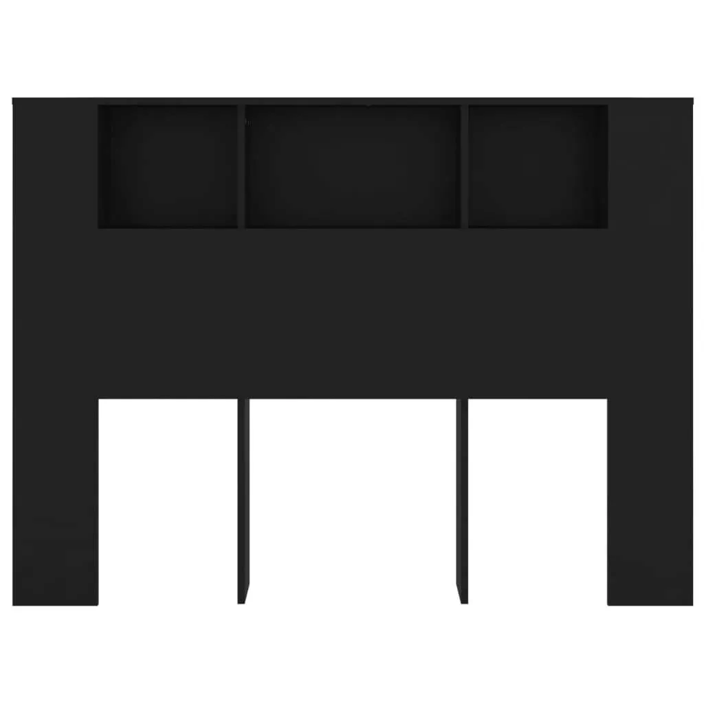 Kopfteil-Regal 140 x 18,5 x 104,5 cm Schwarz Holzwerkstoff