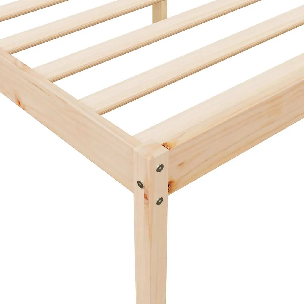 Seniorenbett aus massivholz 195,5 x 80,5 x 70,5 cm in Naturfarbe