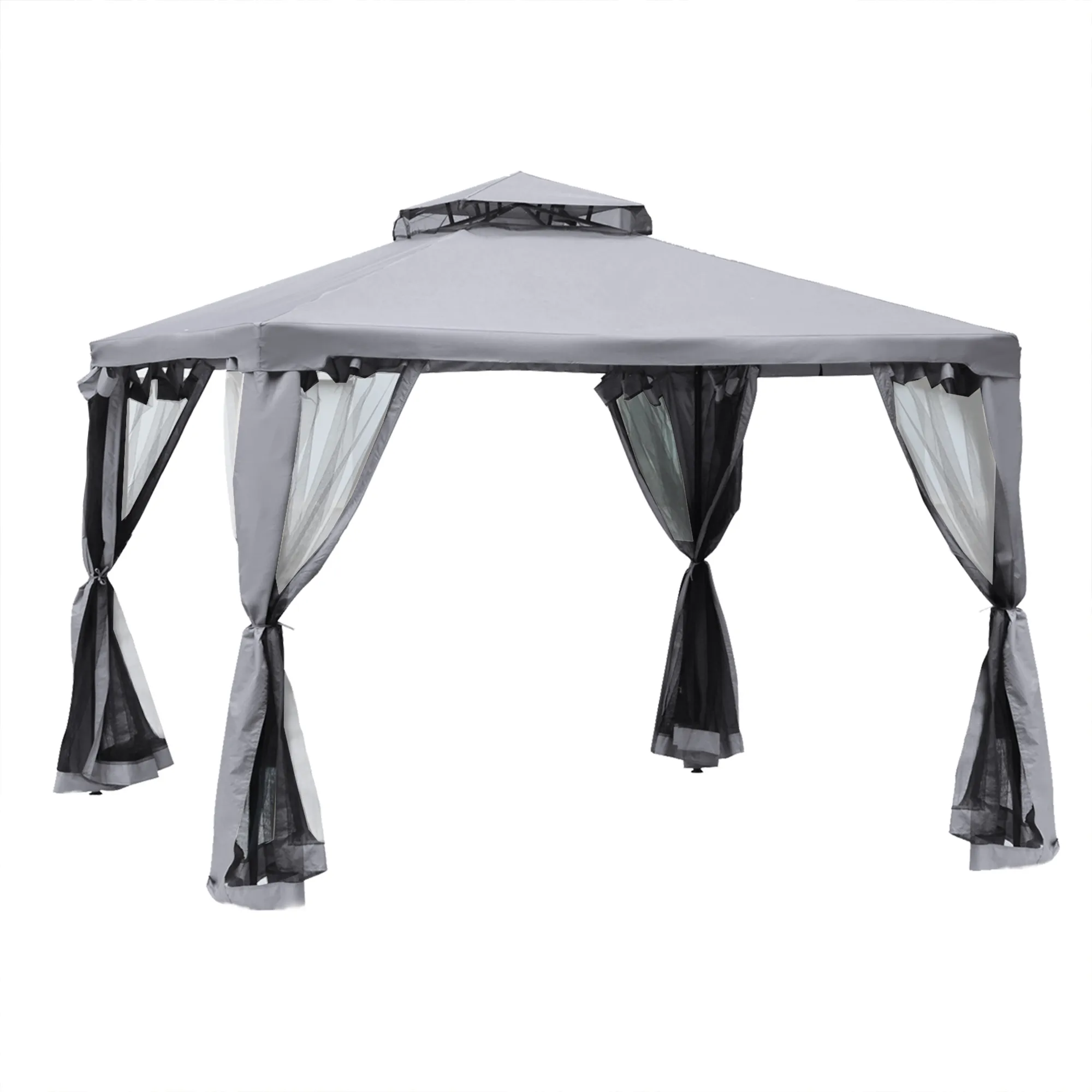 Eleganter Pavillon 294x294x265 cm in Hellgrau