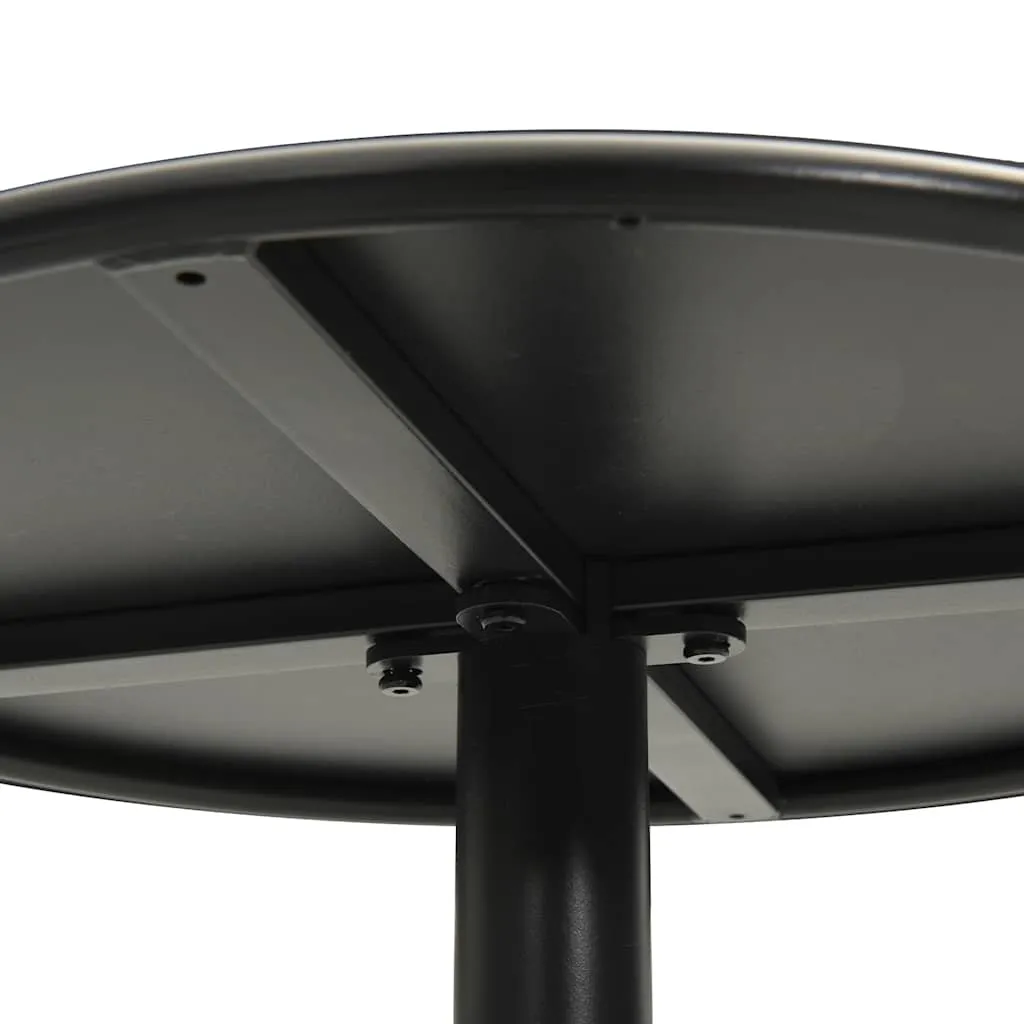 Outdoor-Stehtisch 60 x 105 cm Schwarz Pulverbeschichteter Stahl