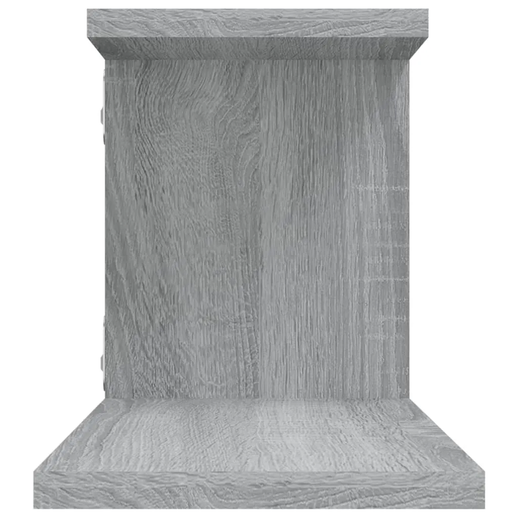 TV-Wandregal Holzwerkstoff 125x18x23 cm Grau Sonoma