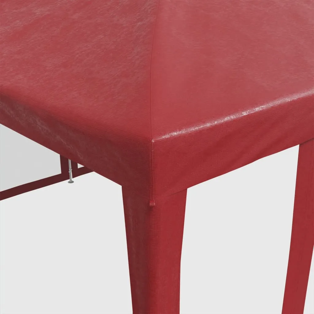 Partyzelt 600x400x280 cm Rot mit robustem Eisengestell und Mesh-Seitenwänden