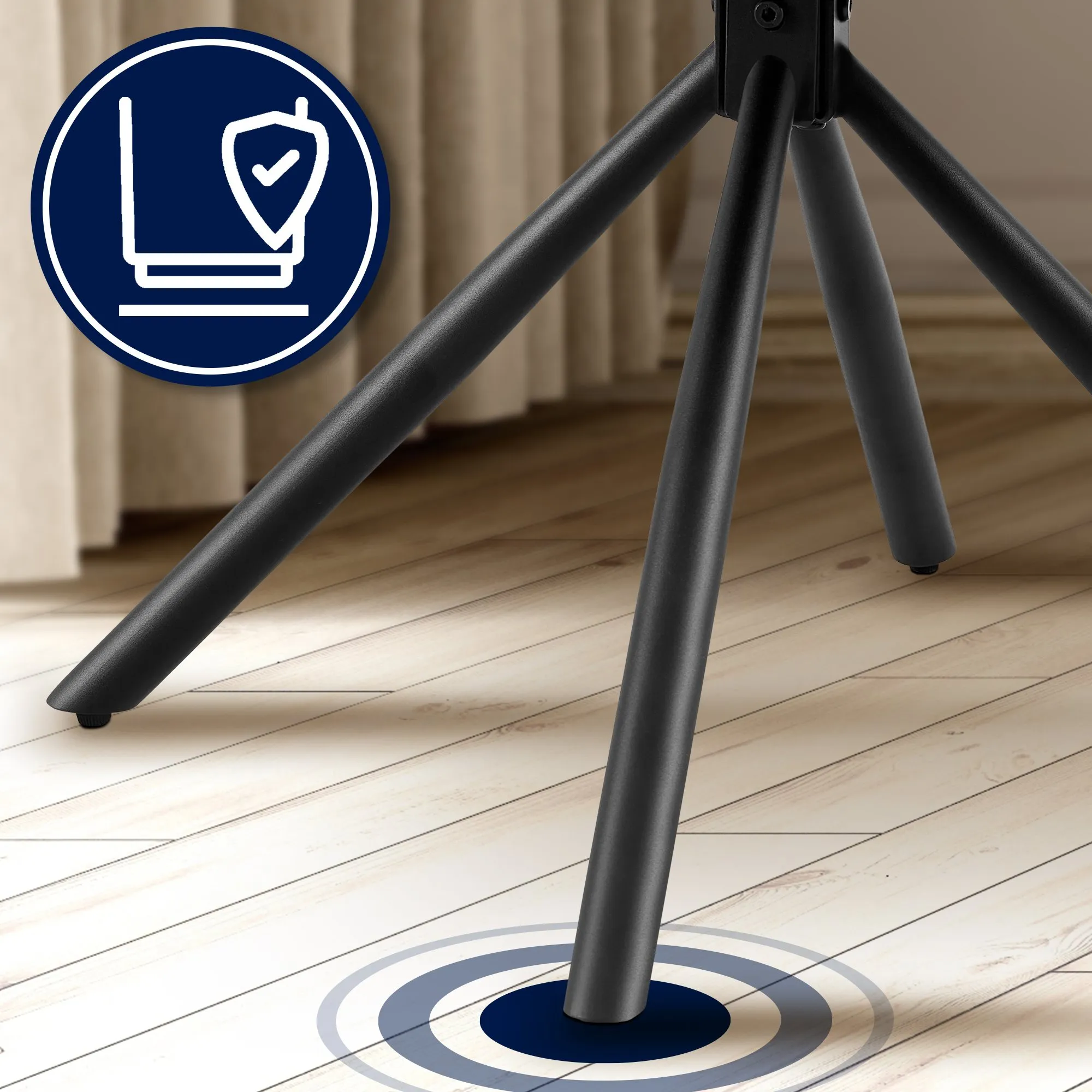 Stuhl Tipton 84x58x59 cm schwarz