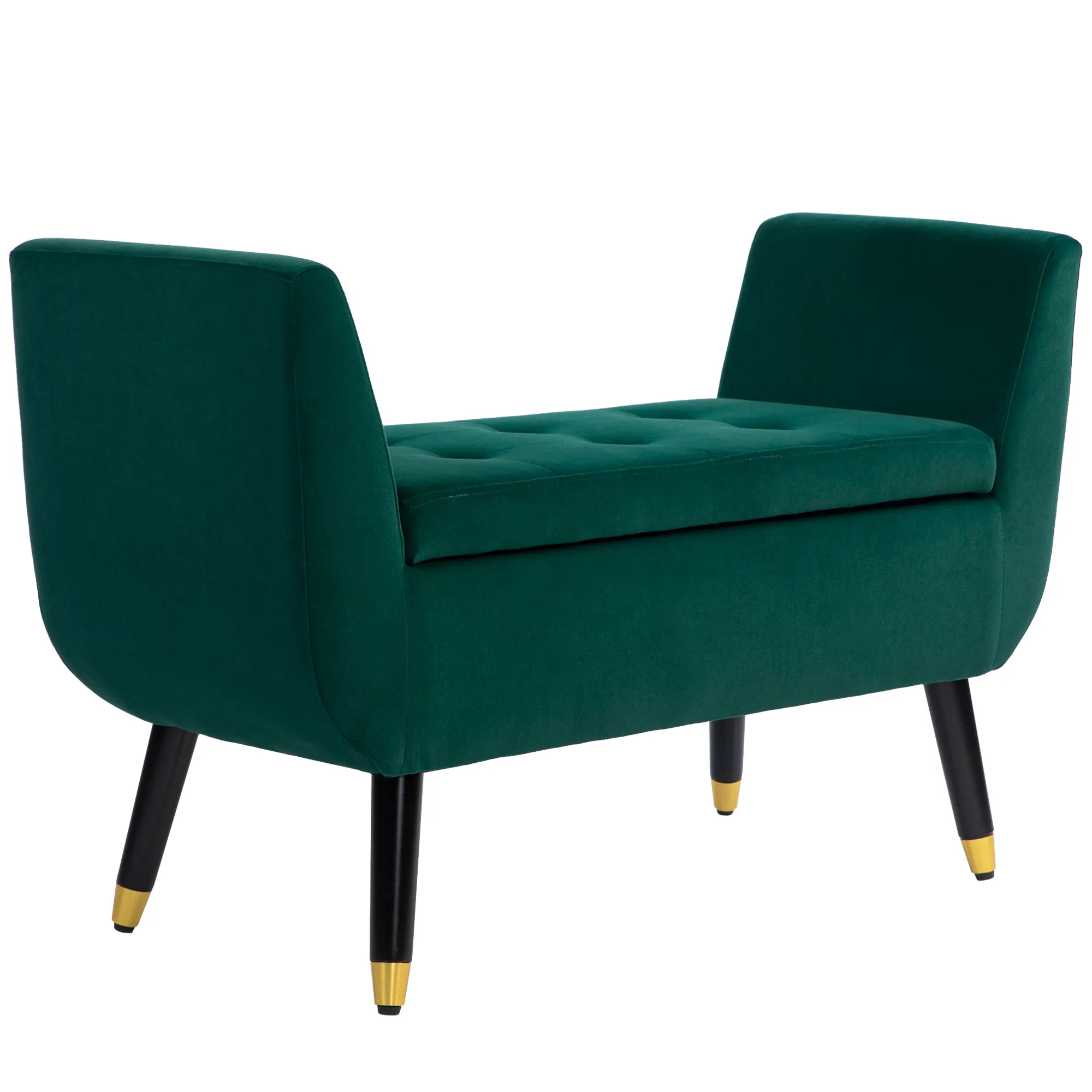 Elegante Sitzbank Grün 107L x 42B x 65H cm mit Stauraum