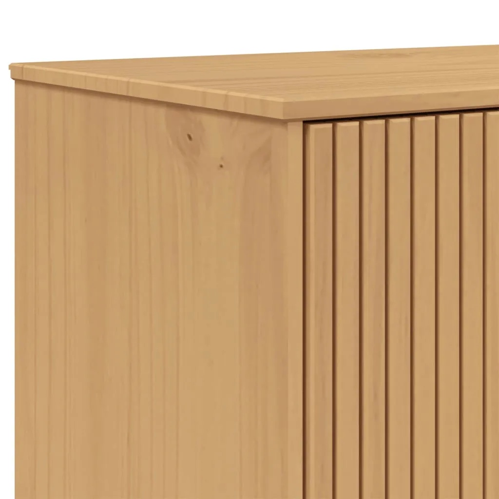 Sideboard aus massivem Kiefernholz Braun 85 x 43 x 125 cm