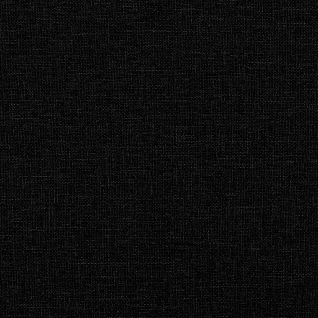Schwarzes Stoffbett 200 x 90 x 46 cm mit verstärkten Kunststoff-Füßen