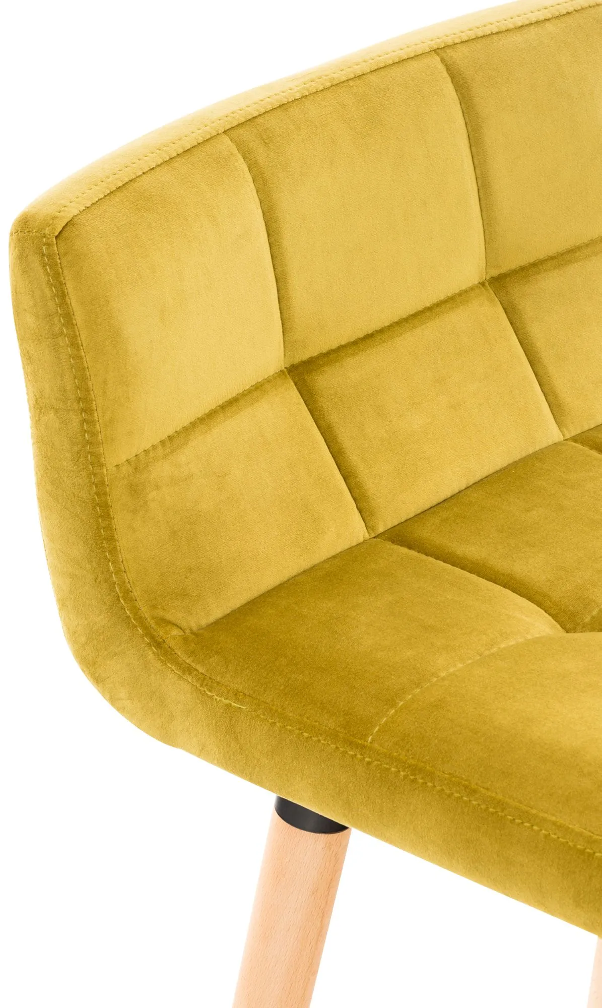 Barhocker Lincoln Samt 42x49x94 cm Gelb
