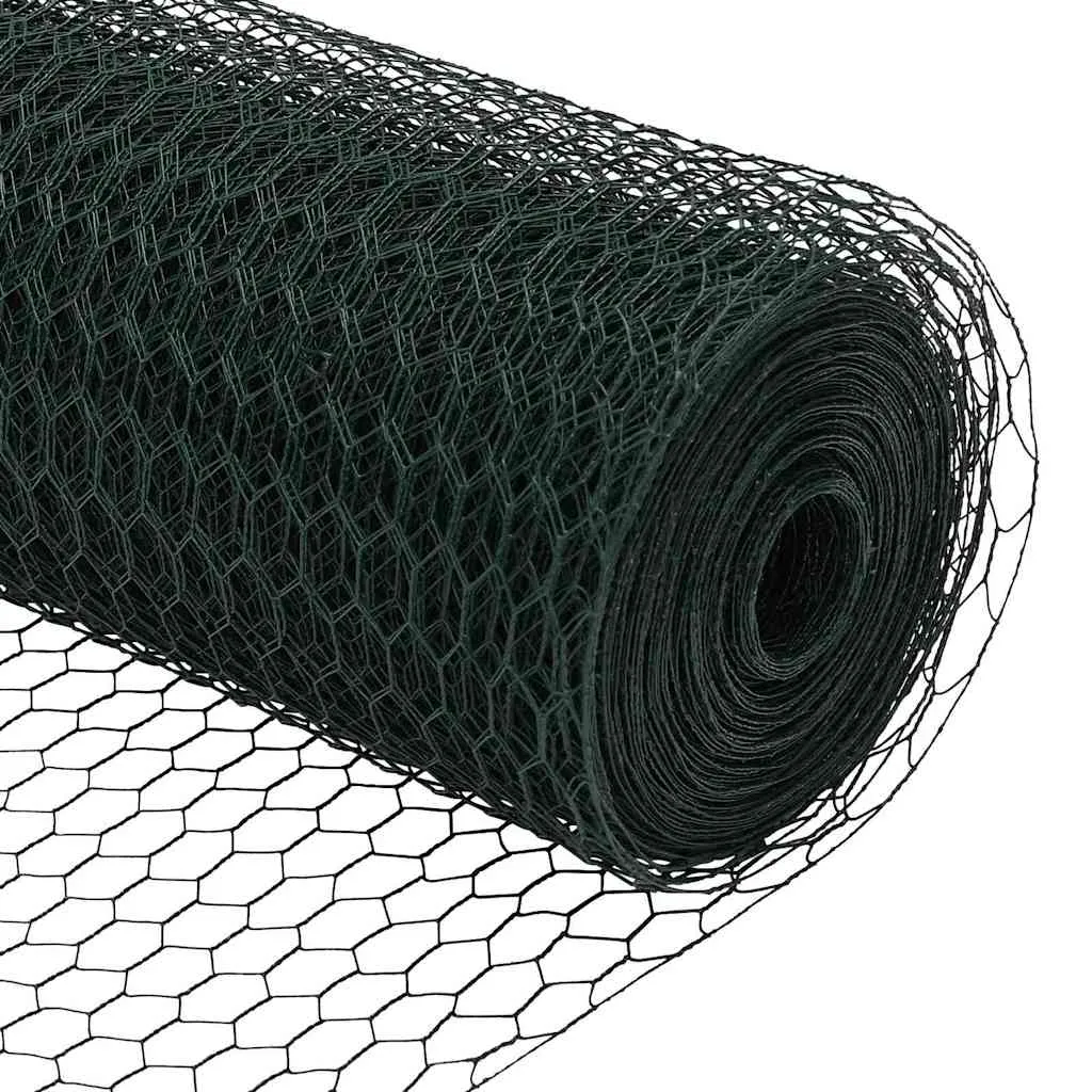 Hexagonzaun Grün 50 x 1,6 m – Moderner Gartenzaun