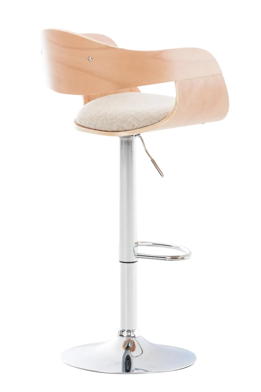 Barhocker Kingston 2er Set 88-102x50x48 cm natura/creme
