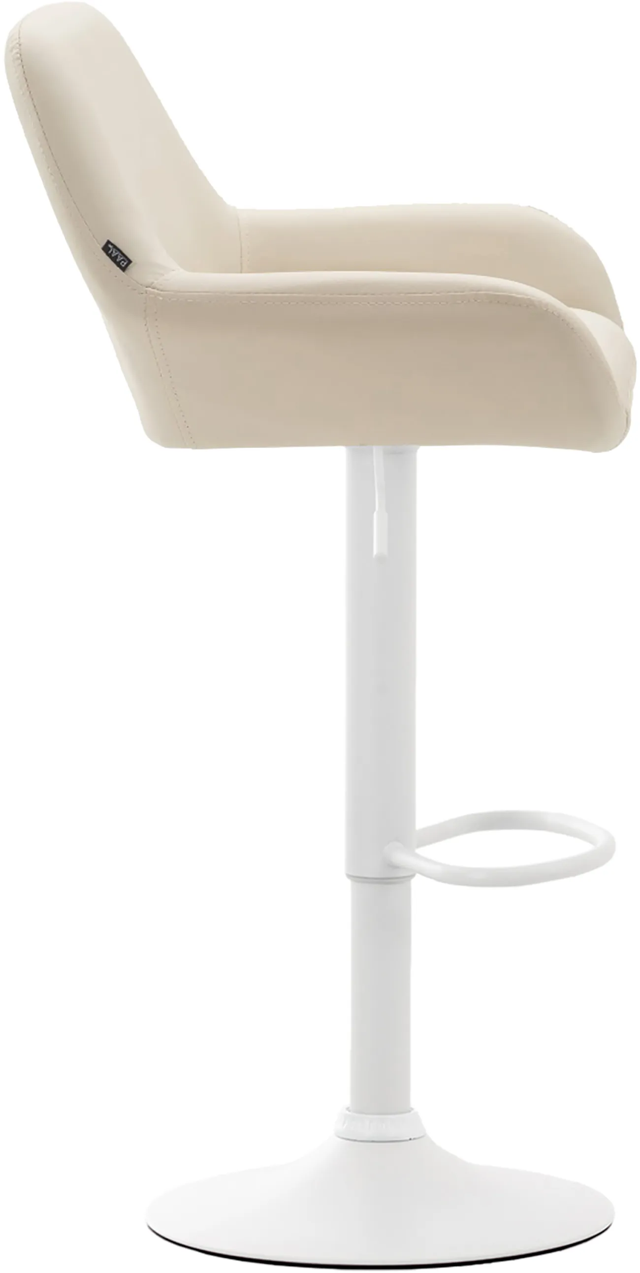 Barhocker Braga Kunstleder 89-109x51x52 cm creme