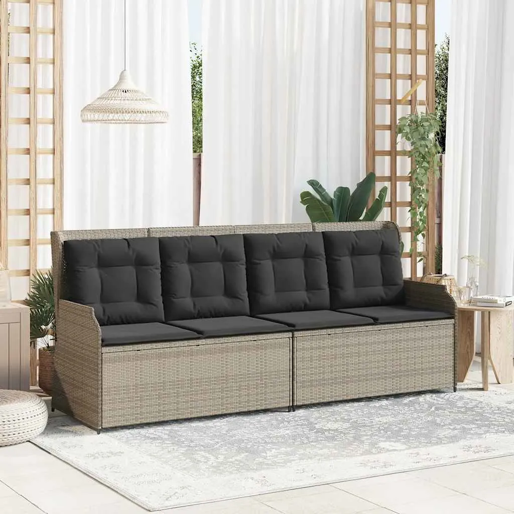 Garten-Relaxbank Hellgrau 110 x 67 x 95 cm