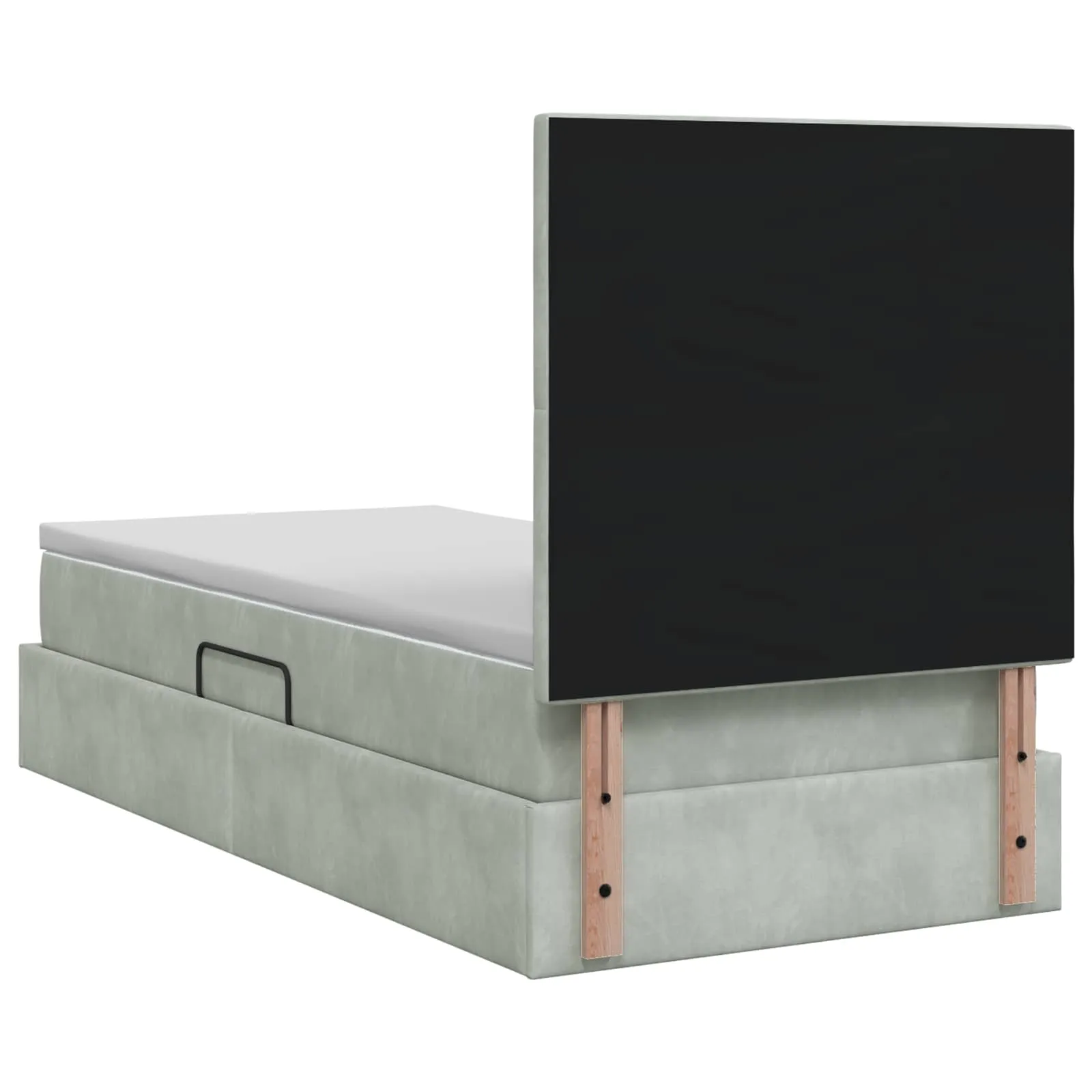 Bett mit LED-Beleuchtung 204 x 100 x 128 cm Hellgrau
